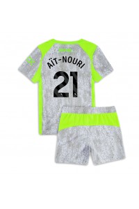 Manchester City Rayan Ait-Nouri #21 Babytruitje 3e tenue Kind 2025-26 Korte Mouw (+ Korte broeken)